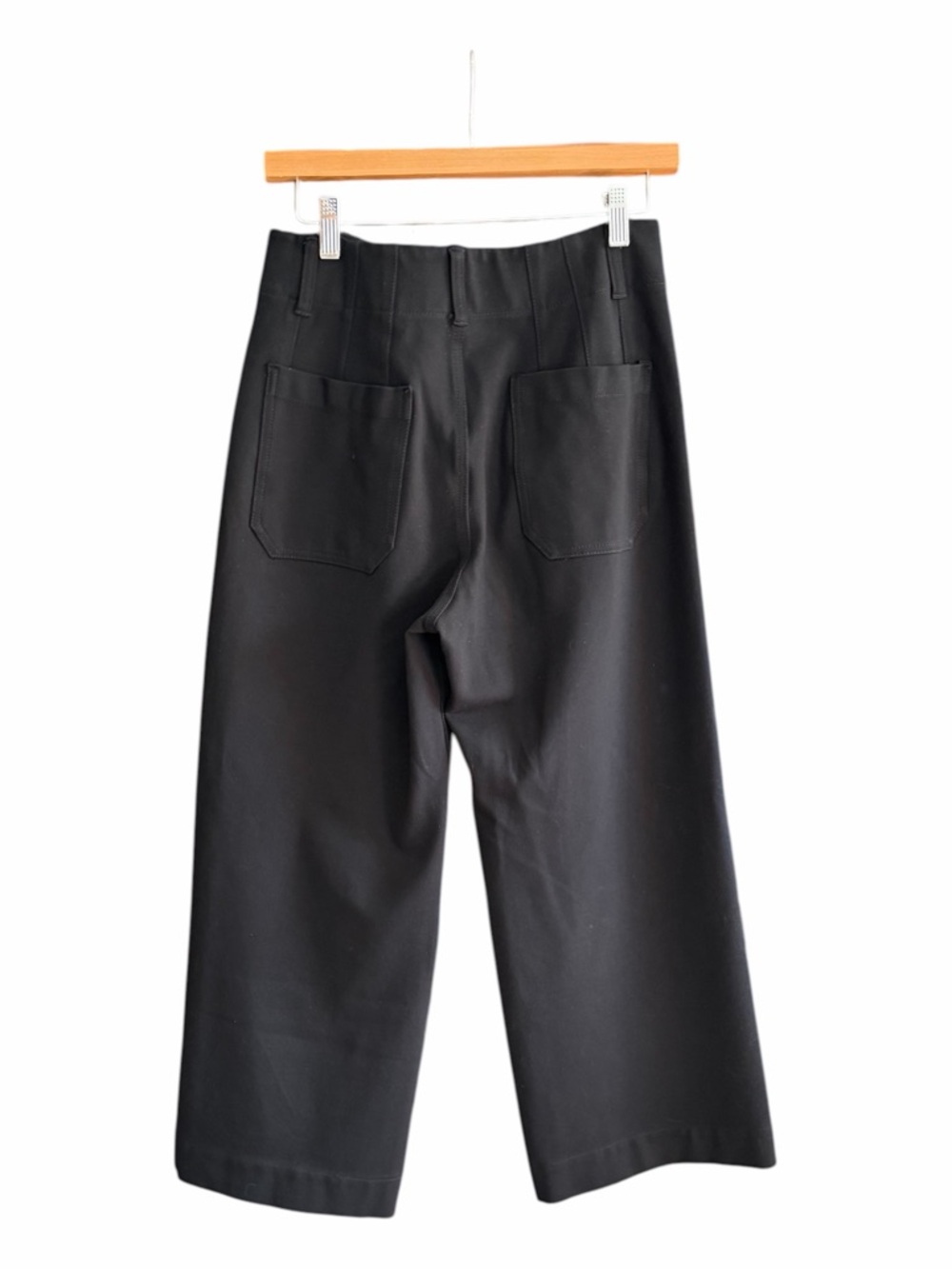 MAEVE ANTHROPOLOGIE The Colette Ponte Crop Wide-Leg Pants Black 28 - Picture 6 of 14